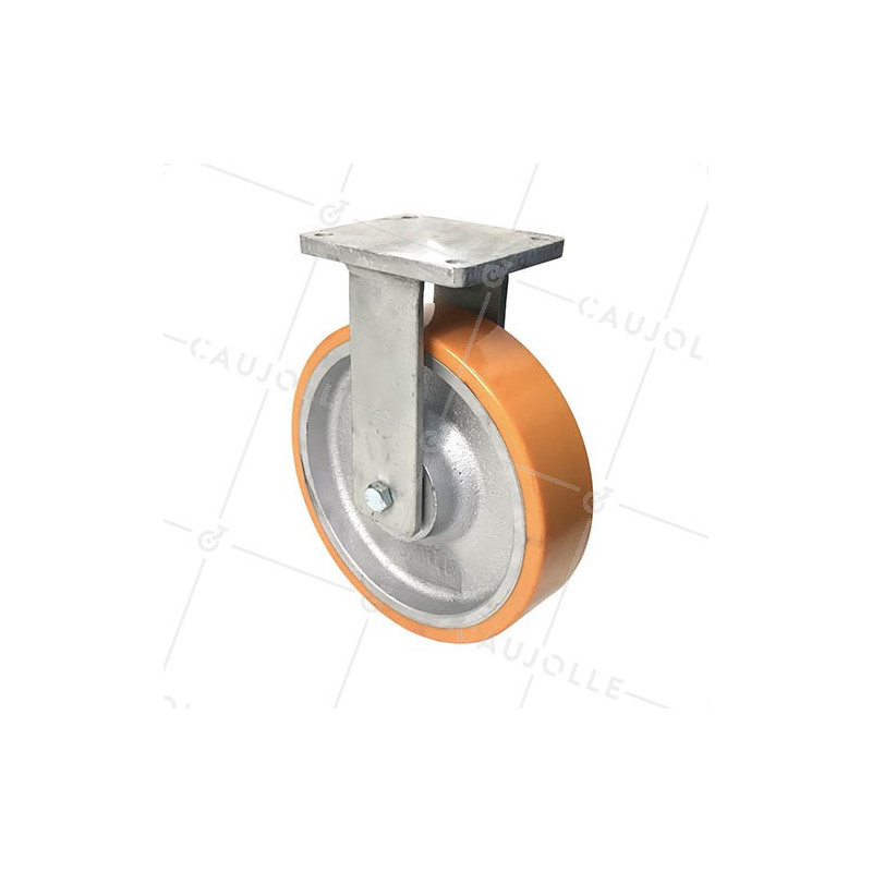 FIXED CAST IRON AND POLYURETHANE CASTER MAX WEIGHT 2000 KG DIAMETER 300 MM - STEC 300FIXE