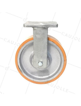 FIXED CAST IRON AND POLYURETHANE CASTER MAX WEIGHT 2000 KG DIAMETER 300 MM - STEC 300FIXE