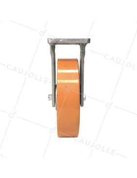 FIXED CAST IRON AND POLYURETHANE CASTER MAX WEIGHT 2000 KG DIAMETER 300 MM - STEC 300FIXE