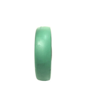 Roue industrielle en polyuréthane élastique vert de diamètre 200mm