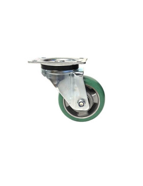 SWIVEL CASTOR IN SUPPLE POLYURETHANE 125 MM DIAMETER MAX LOAD 400 KG - S76V125P