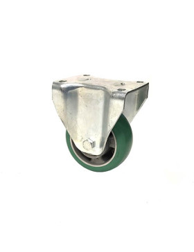 ROULETTE FIXE EN POLYURÉTHANE SUPER ÉLASTIQUE PREMIUM DIAMÈTRE 125 MM CHARGE 400KG - S77V125