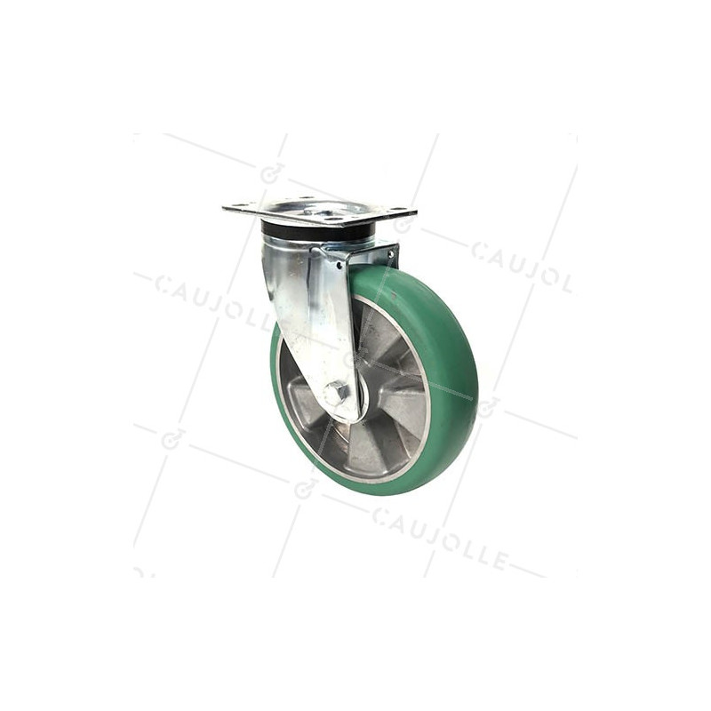 ROULETTE PIVOTANTE EN POLYURÉTHANE SUPER ÉLASTIQUE PREMIUM DIAMÈTRE 200MM CHARGE 500KG - S76V 200