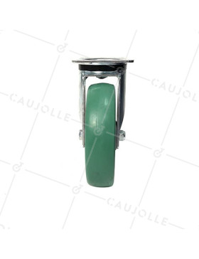ROULETTE PIVOTANTE EN POLYURÉTHANE SUPER ÉLASTIQUE PREMIUM DIAMÈTRE 200MM CHARGE 500KG - S76V 200