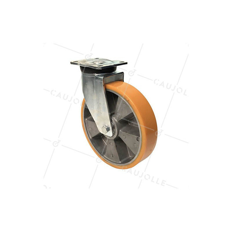 Swivel castor polyurethane with aluminium hub diameter 250 mm max load 1000 kg - S78AR 250