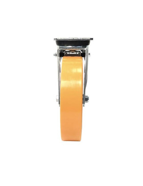 Pivoting swivel caster with brake, polyurethane rim in aluminium, diameter 250 mm max load 1000 kg - S78ARAF 250