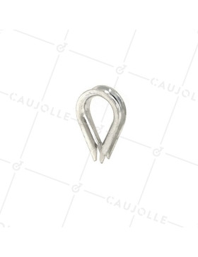 ROPE THIMBLE FOR 6 MM DIAMETER CABLE OR CORD • Caujolle