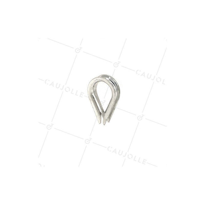 COSSE COEUR POUR CÂBLE OU CORDE DE 6 MM
