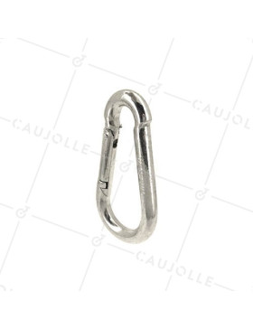 MOUSQUETON EN ACIER LARGEUR OUVERTURE 10 MM LONGUEUR 80 MM CHARGE 75 KG - M8 • Caujolle