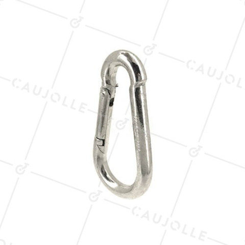 MOUSQUETON EN ACIER LARGEUR OUVERTURE 10 MM LONGUEUR 80 MM CHARGE 75 KG - M8 • Caujolle