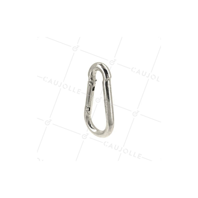 Mousqueton alpin en acier zingué de diamètre 8 mm 