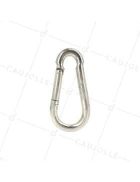 Mousqueton alpin en acier zingué de diamètre 8 mm 
