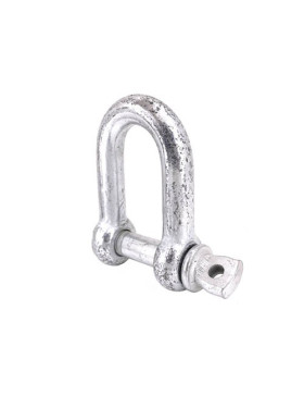 Manille droite en acier avec axe traversant de 22 mm de diamètre