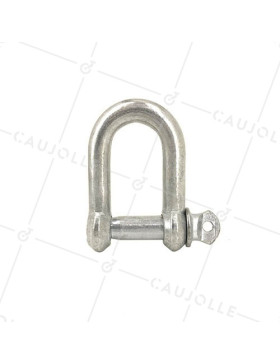 Manille droite en acier avec axe traversant de 16 mm de diamètre