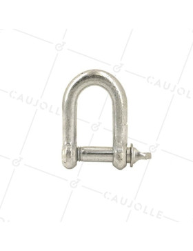 Manille droite en acier avec axe traversant de 12 mm de diamètre