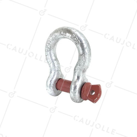 HIGH RESISTANCE BOW SHACKLE WITH 19 MM THREADED PIN 3250 KG LOAD • Caujolle
