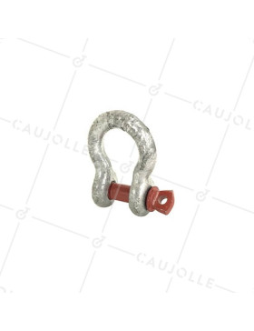HIGH RESISTANCE BOW SHACKLE WITH 11 MM THREADED PIN 1000 KG LOAD • Caujolle