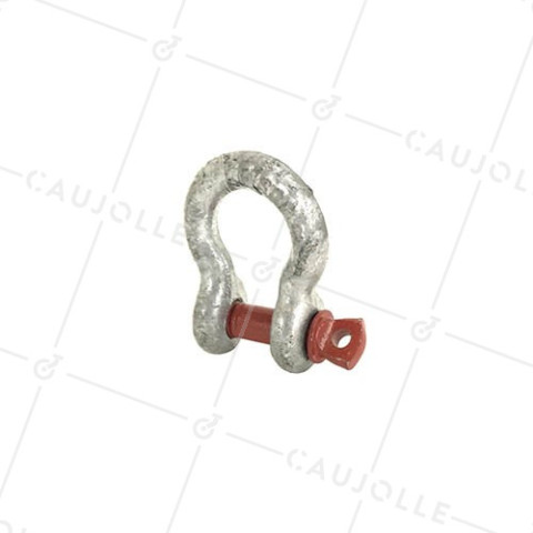 HIGH RESISTANCE BOW SHACKLE WITH 11 MM THREADED PIN 1000 KG LOAD • Caujolle