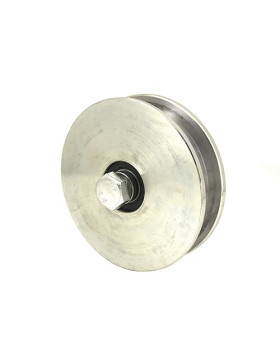 WIDE DOOR/GATE WHEEL WITH SQUARE 21 MM GROOVE AND 160 MM DIAMETER 