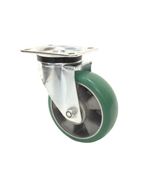 ROULETTE PIVOTANTE EN POLYURÉTHANE SUPER ÉLASTIQUE PREMIUM DIAMÈTRE 160 MM CHARGE 500KG - S76V160P