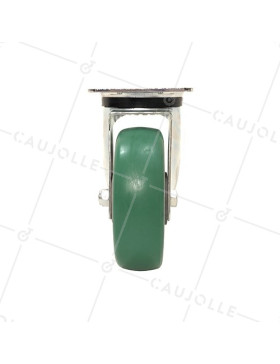 ROULETTE PIVOTANTE EN POLYURÉTHANE SUPER ÉLASTIQUE PREMIUM DIAMÈTRE 160 MM CHARGE 500KG - S76V160P