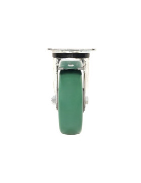 ROULETTE PIVOTANTE EN POLYURÉTHANE SOUPLE JANTE ALUMINIUM DIAMÈTRE 125 MM