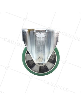 ROULETTE FIXE EN POLYURÉTHANE SUPER ÉLASTIQUE PREMIUM DIAMÈTRE 160 MM CHARGE 500KG - S77V160