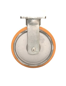 ROULETTE PIVOTANTE DE MANUTENTION EN FONTE ET POLYURÉTHANE STEC DIAMÈTRE 200 MM 