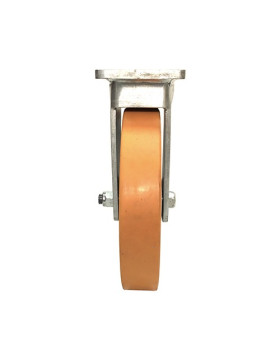 ROULETTE PIVOTANTE DE MANUTENTION EN FONTE ET POLYURÉTHANE STEC DIAMÈTRE 200 MM 