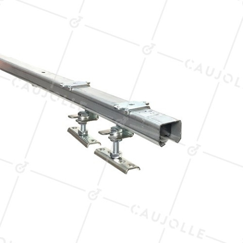 KIT COMPLET AVEC RAIL DE 2M POUR PORTE COULISSANTE DE 16 MM À 50 MM D'ÉPAISSEUR ET DE 1 M DE LARGE • Caujolle