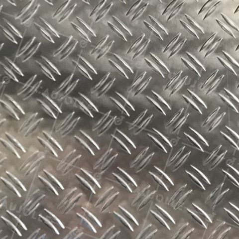 CUSTOM ANTI-SLIP BRIGHT ALUMINUM PLATE • Caujolle