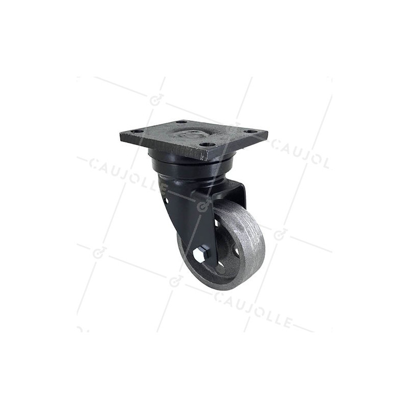ROULETTE INDUSTRIELLE VINTAGE EN FONTE PIVOTANTE CHARGE 200KG DIAMÈTRE 80MM - INDUSTYL80P