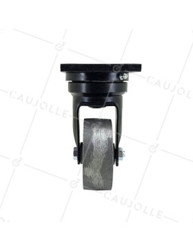 ROULETTE INDUSTRIELLE VINTAGE EN FONTE PIVOTANTE CHARGE 200KG DIAMÈTRE 80MM - INDUSTYL80P