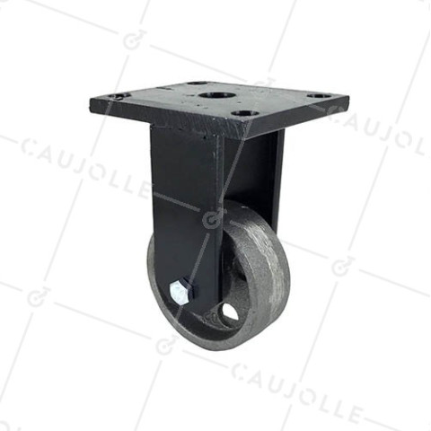 ROULETTE INDUSTRIELLE VINTAGE EN FONTE FIXE DIAMÈTRE 80MM CHARGE 200KG- INDUSTYL80F • Caujolle