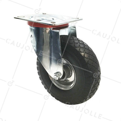 SUPPLE PUNCTURE-PROOF ALL-SURFACE CASTOR 260 MM DIAMETER 200 KG MAX LOAD - S20-1 TOLE INC • Caujolle