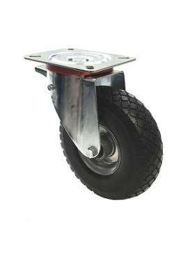 ROULETTE INCREVABLE SOUPLE TOUT-TERRAIN À FREIN DIAMÈTRE 260 MM CHARGE 200 KG - S20-1AF TOLE INC