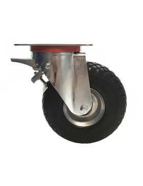 SUPPLE PUNCTURE-PROOF ALL-SURFACE CASTOR WITH BRAKE DIAMETER 260 MM