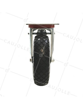 ROULETTE INCREVABLE SOUPLE TOUT-TERRAIN À FREIN DIAMÈTRE 260 MM CHARGE 200 KG - S20-1AF TOLE INC