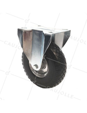 SUPPLE PUNCTURE PROOF ALL-SURFACE FIXED CASTOR 260 MM DIAMETER 200 KG MAX LOAD - 1 TOLE INC • Caujolle