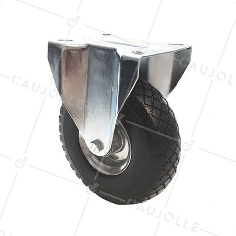 SUPPLE PUNCTURE PROOF ALL-SURFACE FIXED CASTOR 260 MM DIAMETER 200 KG MAX LOAD - 1 TOLE INC • Caujolle