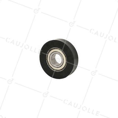 Wheel WITH FLAT PROFILE FOR SLIDING DOOR DIAMETER 50 MM LOAD 120 KG AXLE 15 MM • Caujolle