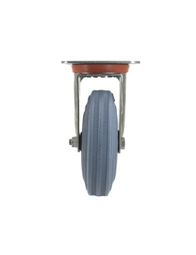 ROULETTE INOX EN CAOUTCHOUC NON TACHANT DIAMÈTRE 125 MM CHARGE 110 KG