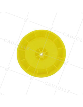 Roue jaune en polypropylène diamètre 125mm S2011