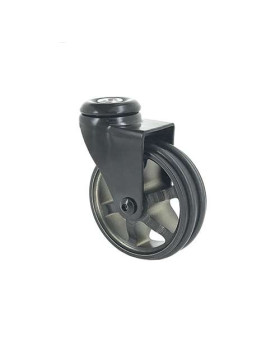 ALUMINIUM DESIGNER CASTOR WHEEL EYE BLACK’STYL 100 MM DIAMETER 