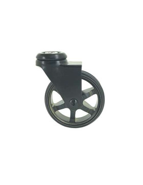 ROULETTE DESIGN EN ALUMINIUM NOIR BROSSÉ DIAMÈTRE 75MM CHARGE 45KG À FIXATION DE 10 MM - BLACKSTYL75O