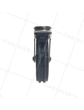 ROULETTE DESIGN RÉTRO A FREIN EN ALUMINIUM DORÉ DIAMÈTRE 125 MM CHARGE 70KG À FIXATION DE 10 MM - GOLDSTYL125OAF