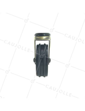 ROULETTE DESIGN RÉTRO EN ALUMINIUM DORÉ DIAMÈTRE 75 MM CHARGE 45KG À FIXATION DE 10 MM - GOLDSTYL75O