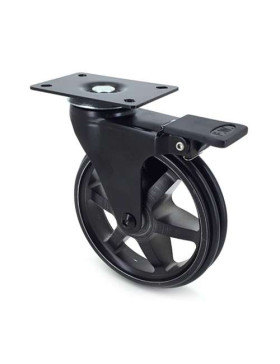 Designer castor wheel aluminium BLACK’STYL 125PAF