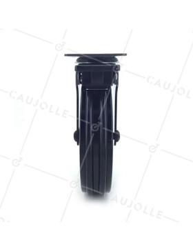 Designer castor wheel aluminium BLACK’STYL 125PAF