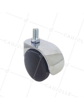 Chair castor wheel chrome-plated screw-in S49CH 50TF  • Caujolle
